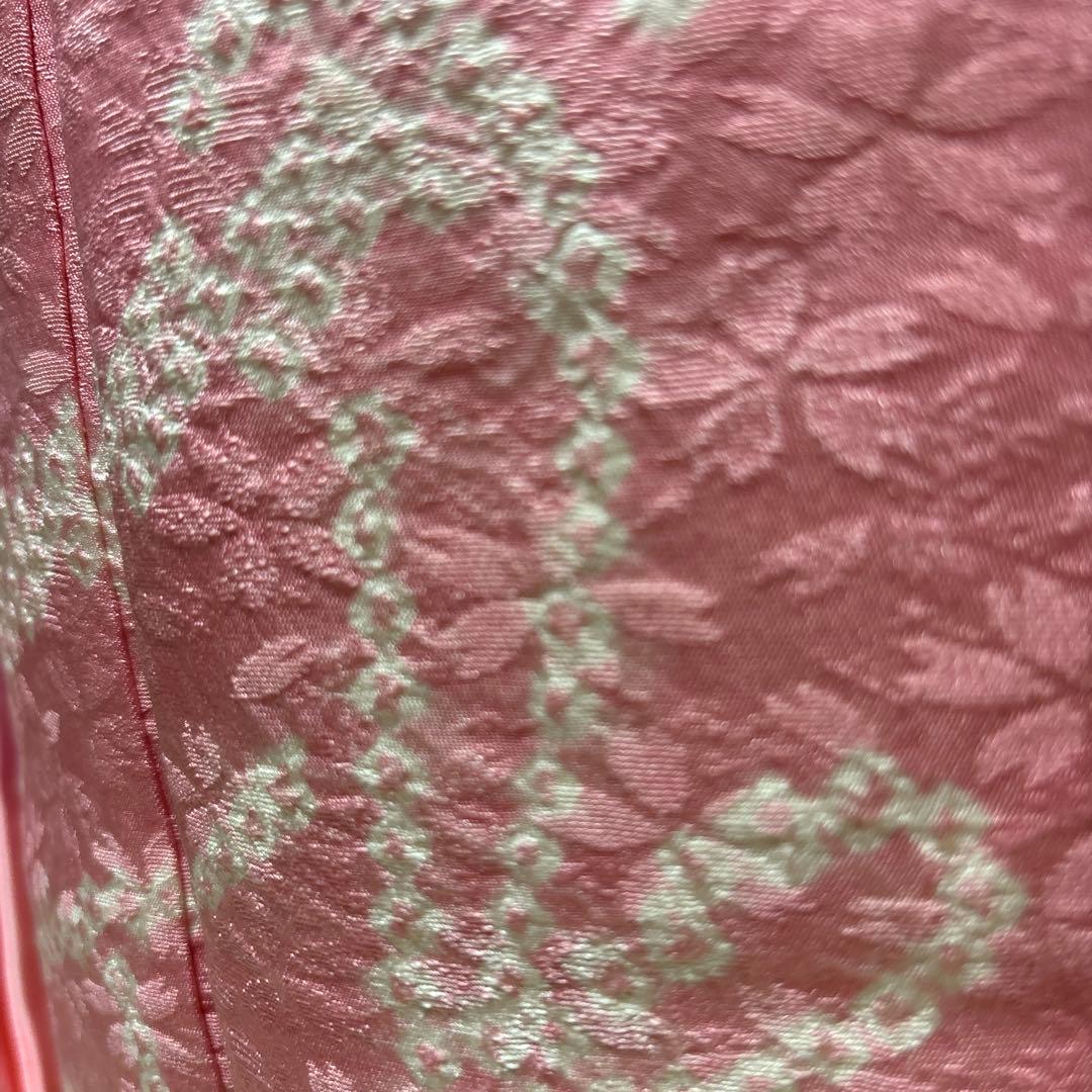 七五三　着物セット　7歳　正絹　絞り　友禅　桜色　美品　新品