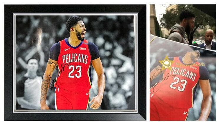 直筆サイン入り写真 アンソニー・デイビス ロサンゼルス・レイカーズ SA鑑定済