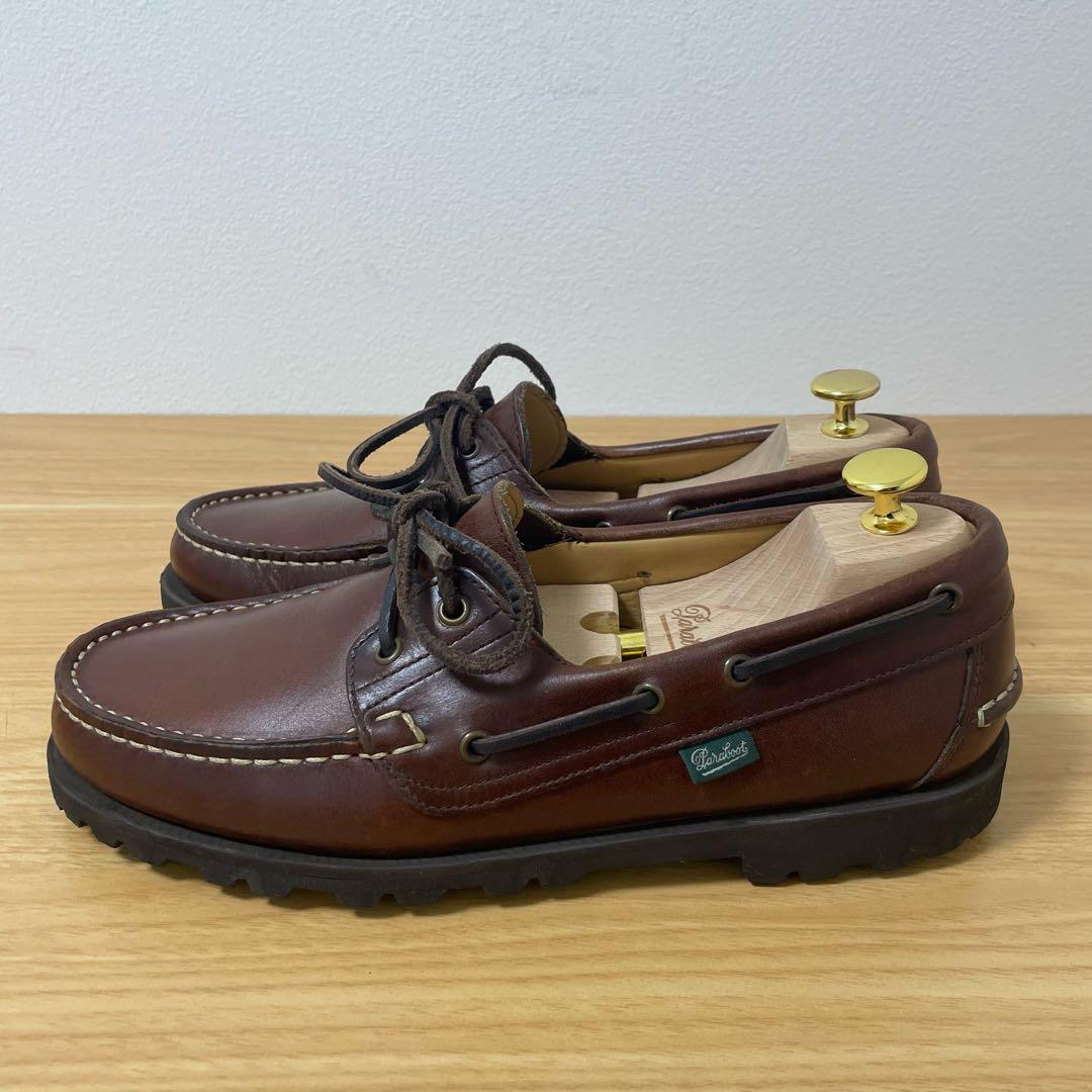 パラブーツ　デッキシューズ　MALO レザー　ブラウン　8.5