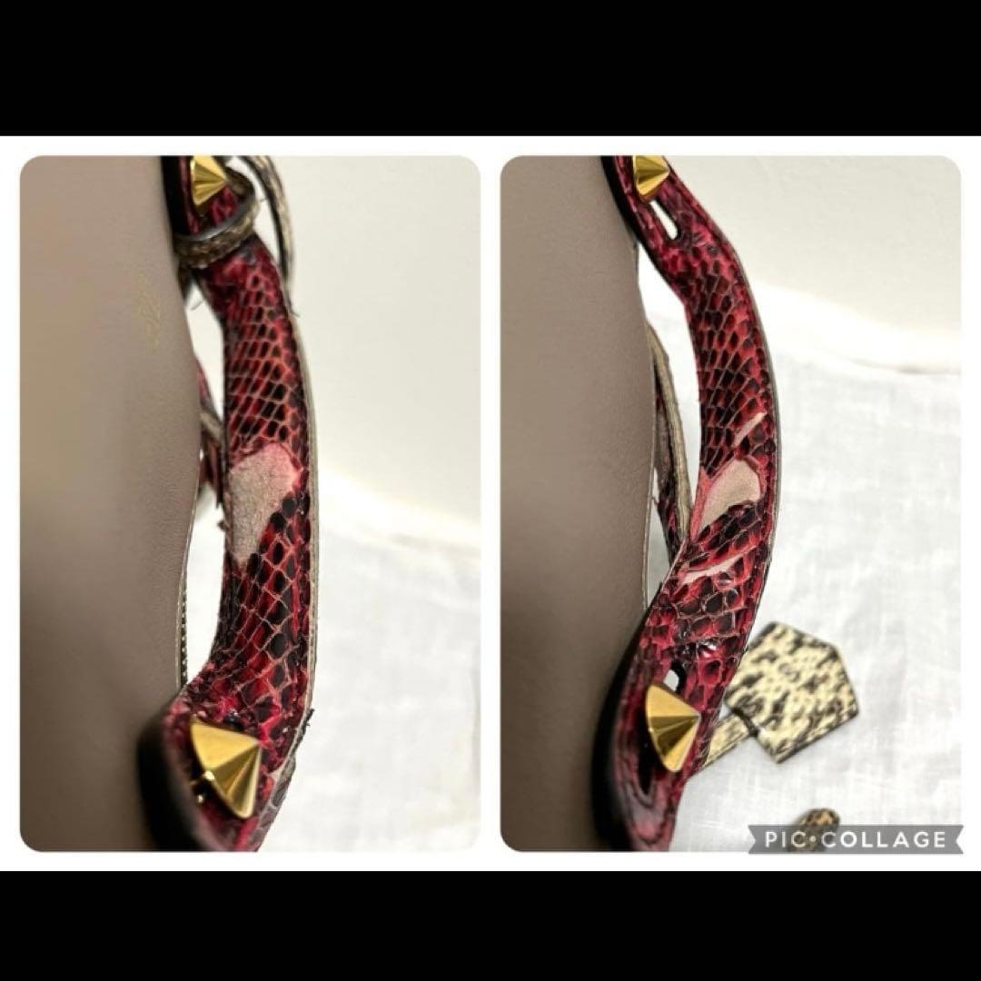 フェンディ バイザウェイ　パイソン 蛇革　2way ※ハンドル部要確認