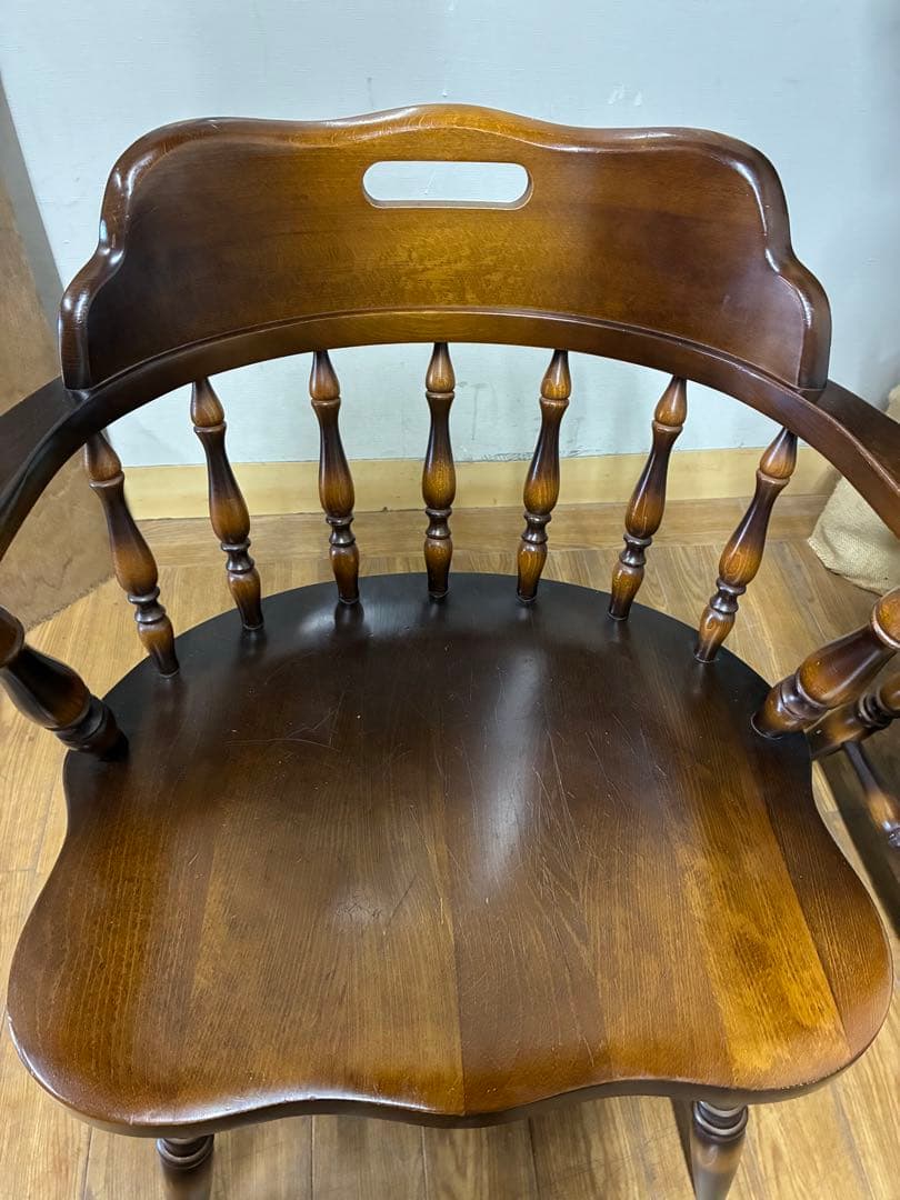 管366☆飛騨産業☆キツツキマーク☆高穂☆ダイニングテーブル/アームチェアー4脚