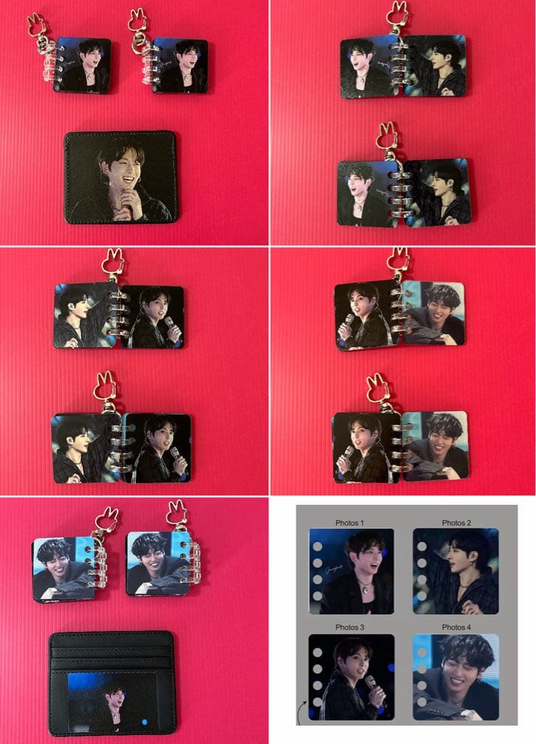 BTSJungkookアクリルフォトアルバムキーホルダー•マグネットブックマーク