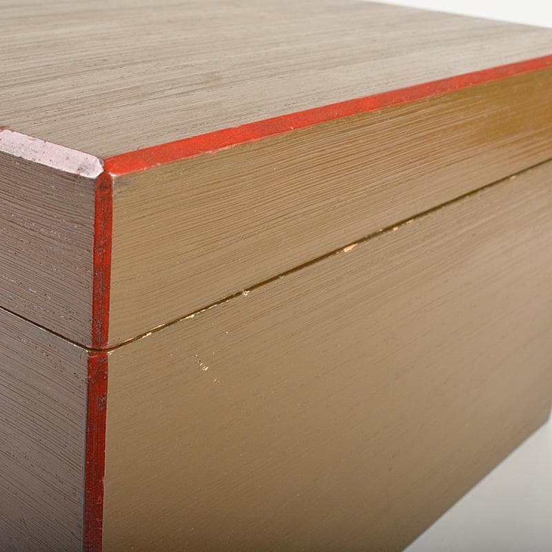 茶道具　面朱茶箱　茶碗　棗など　七点　一式　仕覆付　C　R7368