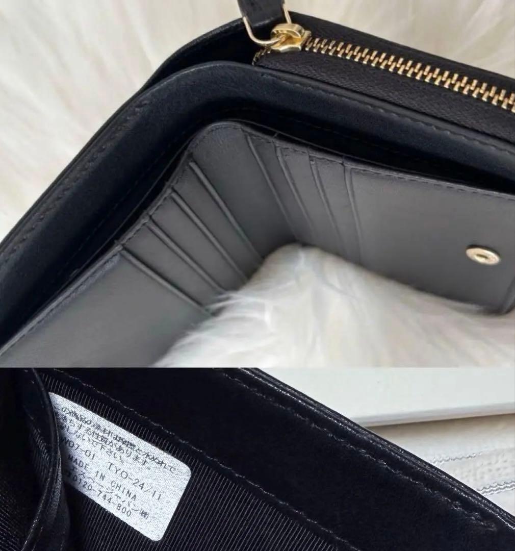 極美品　agnes b. アニエスベー VOYAGE レザー 二つ折り財布