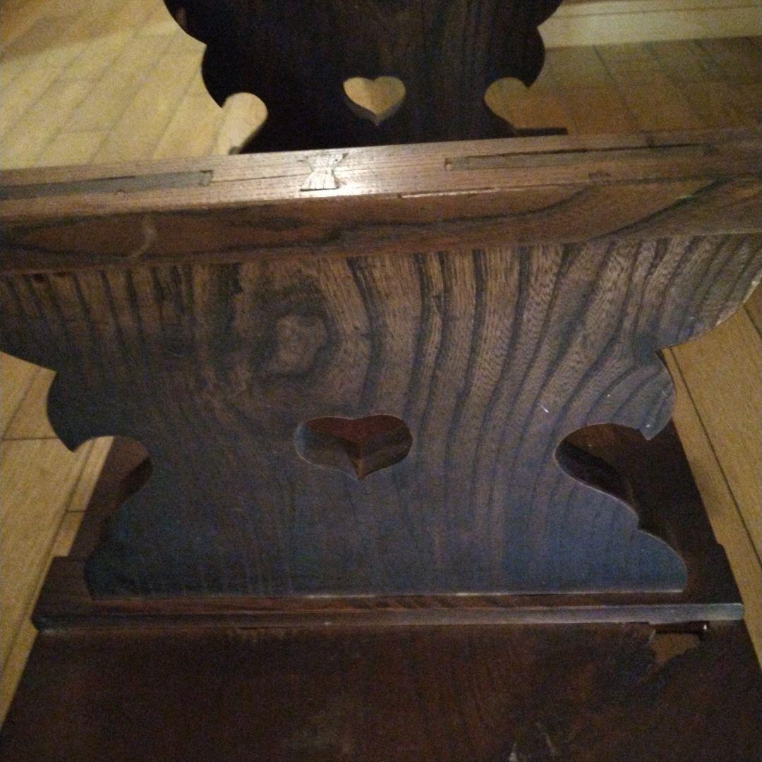 寺子屋机　総欅造り　玉杢　江戸時代　象嵌あり