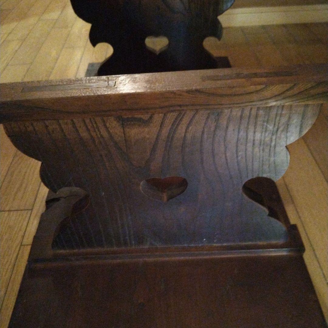 寺子屋机　総欅造り　玉杢　江戸時代　象嵌あり