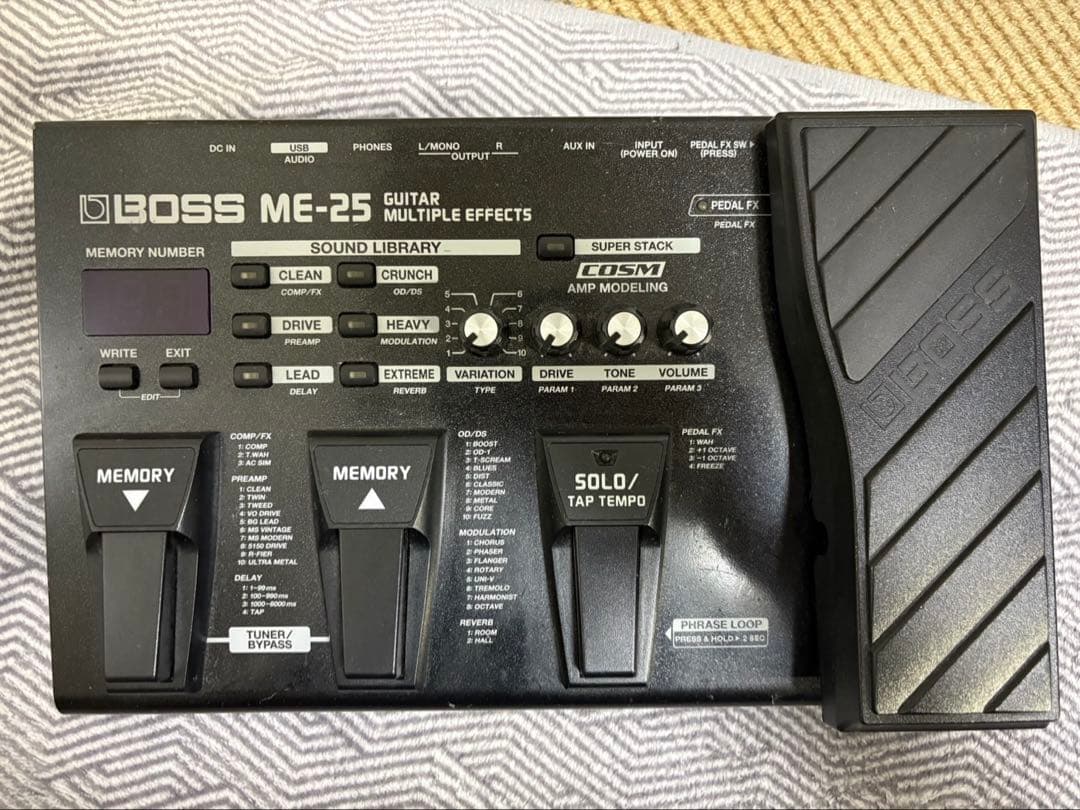 BOSS ME-25 マルチエフェクター　DCケーブル付き