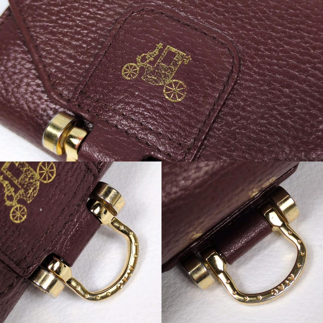 アタオ ロトロ ウォレット 二つ折り財布 バーガンディ コンパクトウォレット