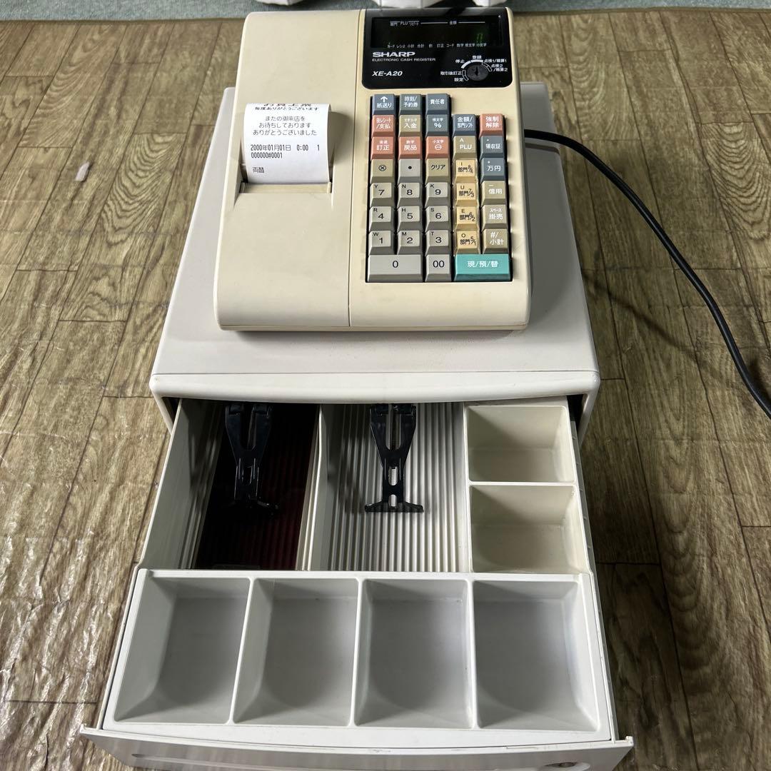 M*u様 SHARP XE-A20 電子レジスター クリーム色