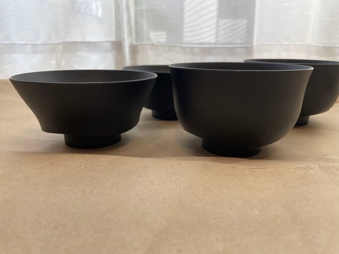 ARAS エイラス 割れないお皿　黒 茶碗　汁椀 2セット