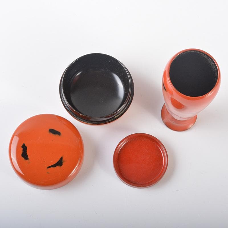 茶道具　漆塗　茶箱　茶碗　振出　棗など　六点　一式　V　R6511