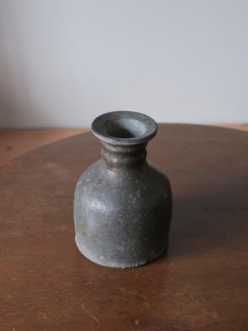 新羅土器　徳利　朝鮮美術　自然釉　酒器　花瓶　花入　古道具　Q1966
