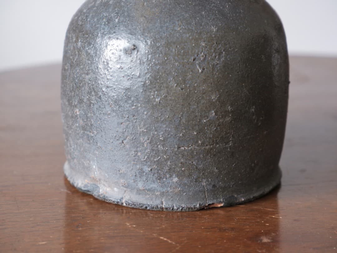 新羅土器　徳利　朝鮮美術　自然釉　酒器　花瓶　花入　古道具　Q1966