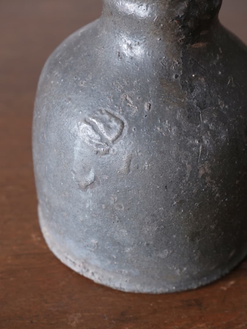 新羅土器　徳利　朝鮮美術　自然釉　酒器　花瓶　花入　古道具　Q1966