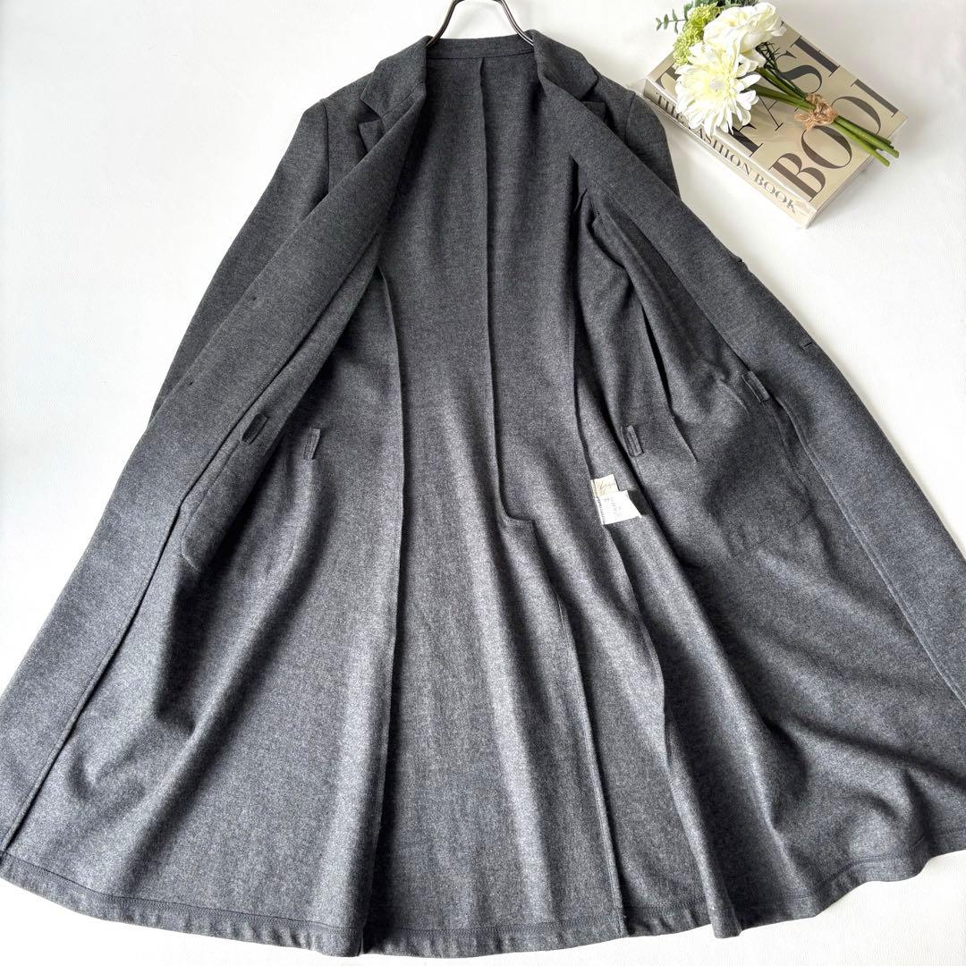 【美品】ヨウジヤマモト チェスターコート ロング ウール Aライン グレー 2