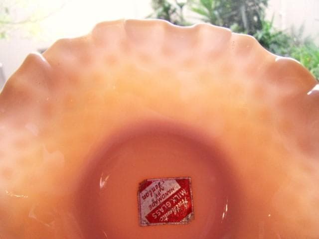 アメリカ製　フェントン社　ホブネイルガラスナッピーボウル　レアカラー