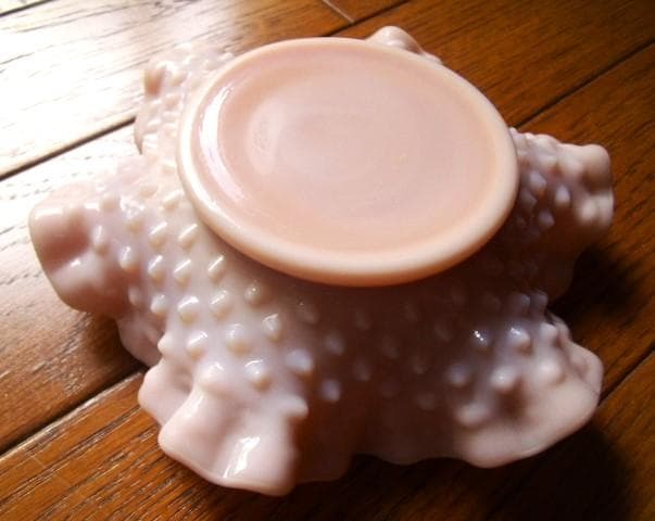 アメリカ製　フェントン社　ホブネイルガラスナッピーボウル　レアカラー