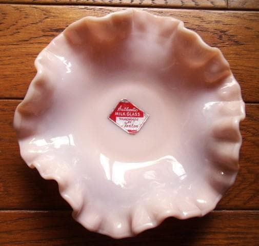 アメリカ製　フェントン社　ホブネイルガラスナッピーボウル　レアカラー