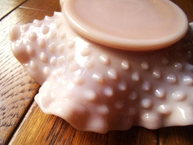 アメリカ製　フェントン社　ホブネイルガラスナッピーボウル　レアカラー