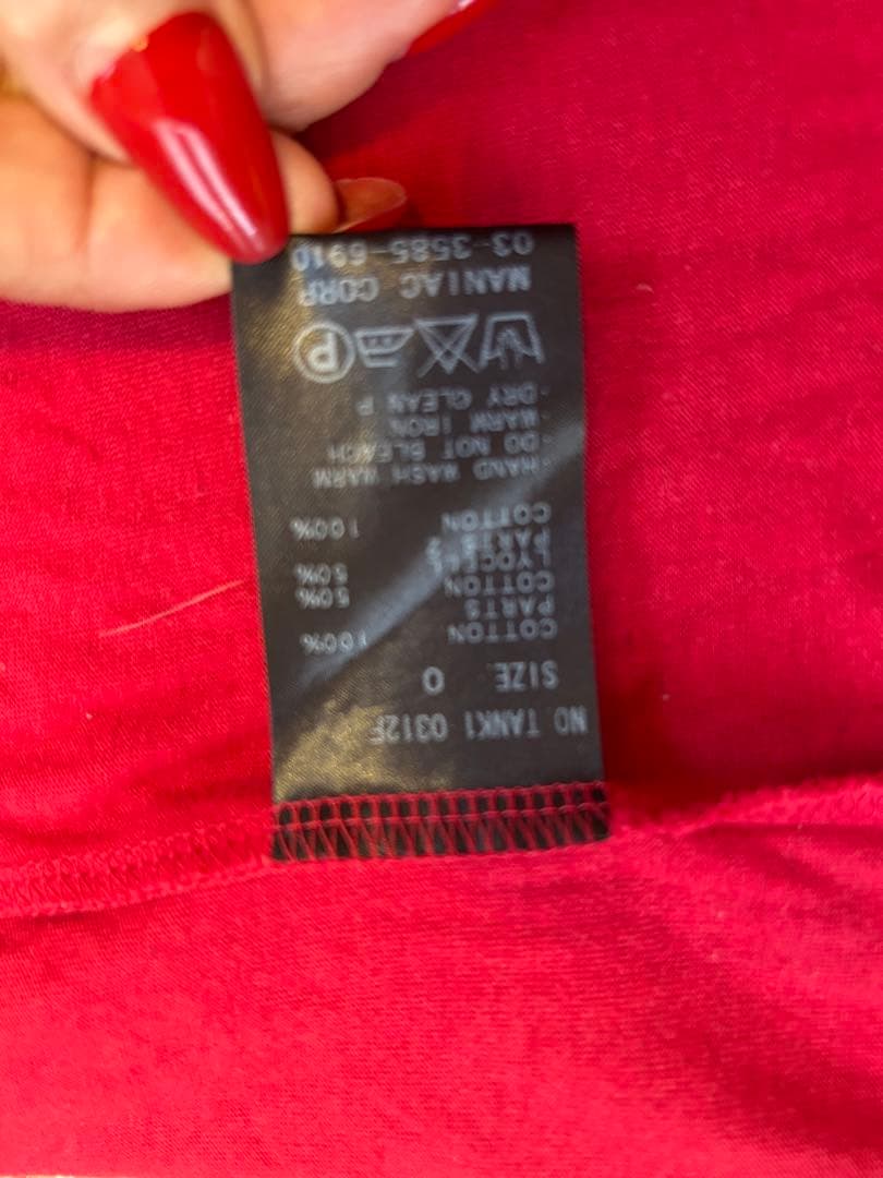 LGB タンクトップ黒裏地赤