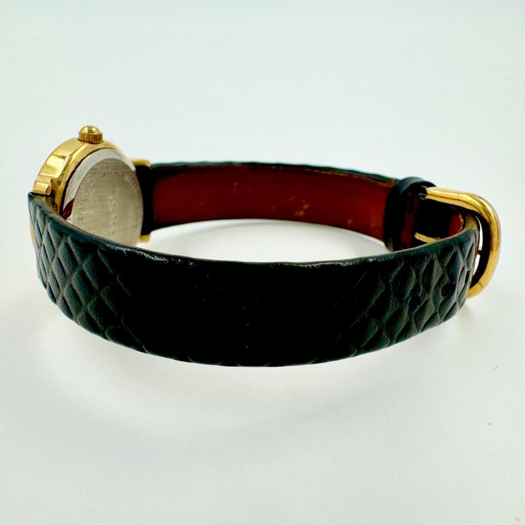 【新品電池】TISSOT ラウンド ゴールド文字盤 レザー クォーツ