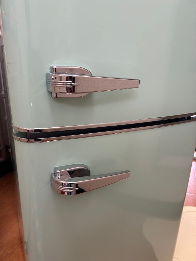 冷蔵庫　レトロ　おしゃれ　可愛い　水色　ライトブルー