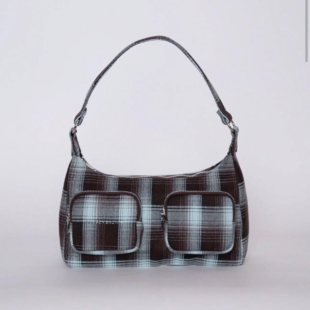 バッグ ALLISON BROWN CHECK SHOULDER BAG
