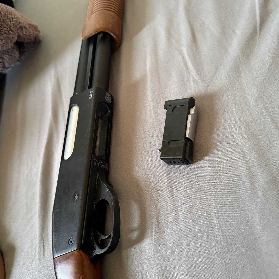 S&T ショットガン モデルガン 木製ストック m870