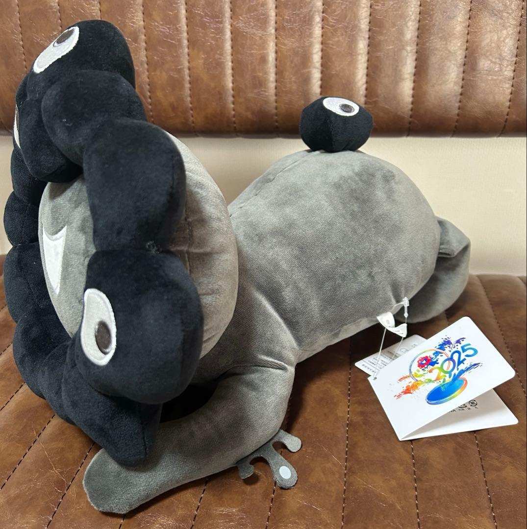 ★サボリーノおまけ付き★黒ミャクミャク 這い型ぬいぐるみ L