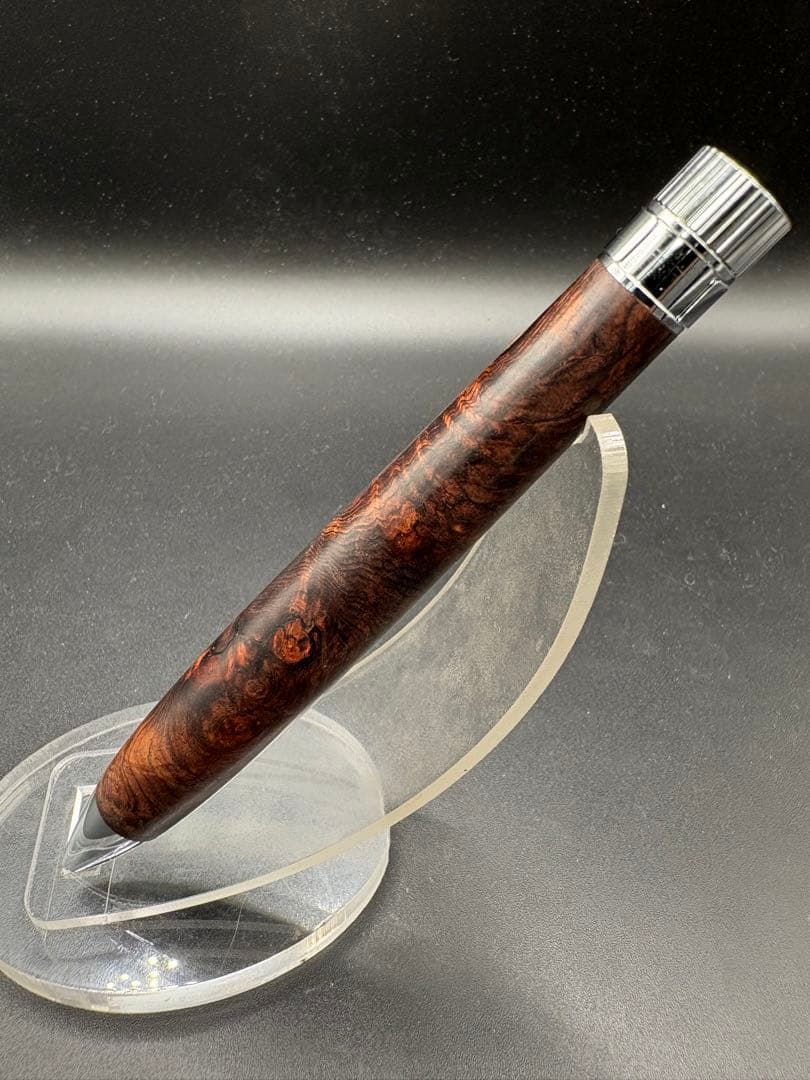 510極上　ホンジュラスローズウッド　瘤杢　KATO203 回転式ボールペン