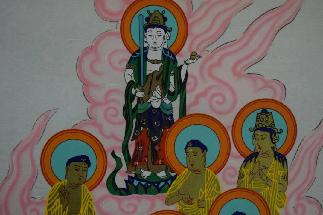 真作/伊予十三佛図/高野山/桐共箱付/布袋屋掛軸HF-379