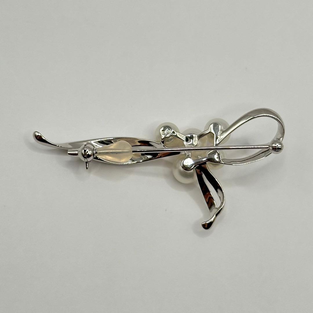【美品】MIKIMOTO ミキモト ブローチ パール あこや真珠 シルバー