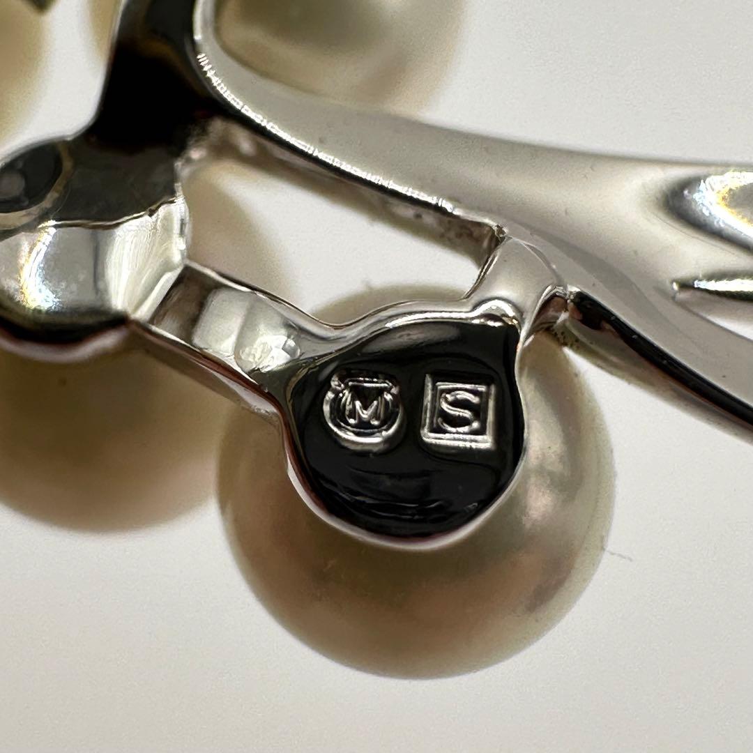 【美品】MIKIMOTO ミキモト ブローチ パール あこや真珠 シルバー