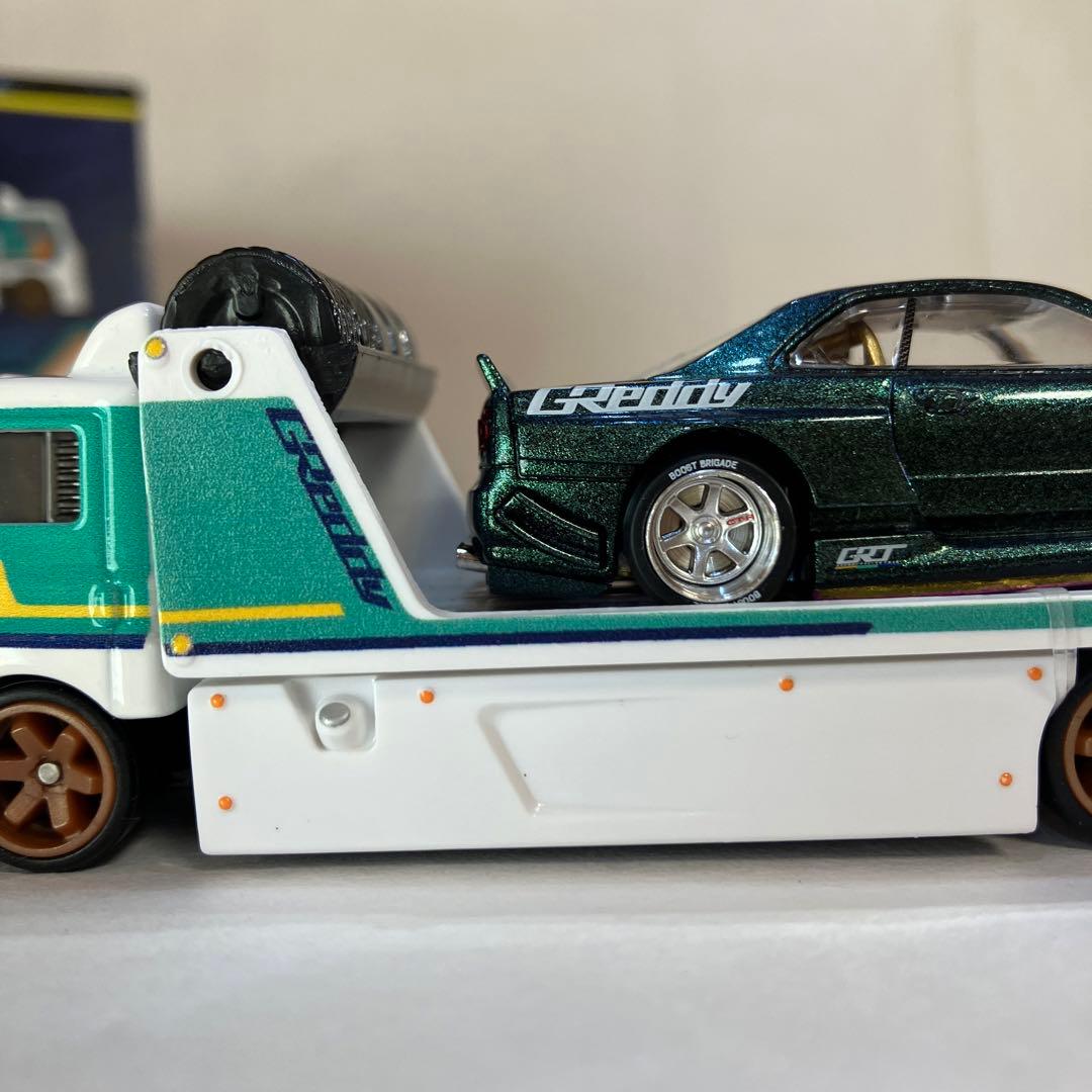 MINI GT☆街道ハウス／ホットウィール ⭐️グレッティ日産34R／積載車✨