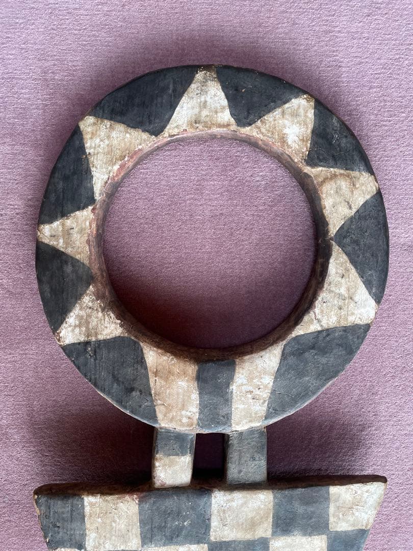 アフリカ　ナファナ族　ベドゥ仮面　儀式に使われた本物　激レア品 長さ110cm