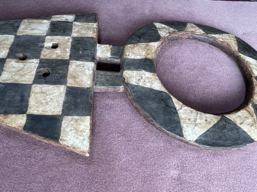 アフリカ　ナファナ族　ベドゥ仮面　儀式に使われた本物　激レア品 長さ110cm