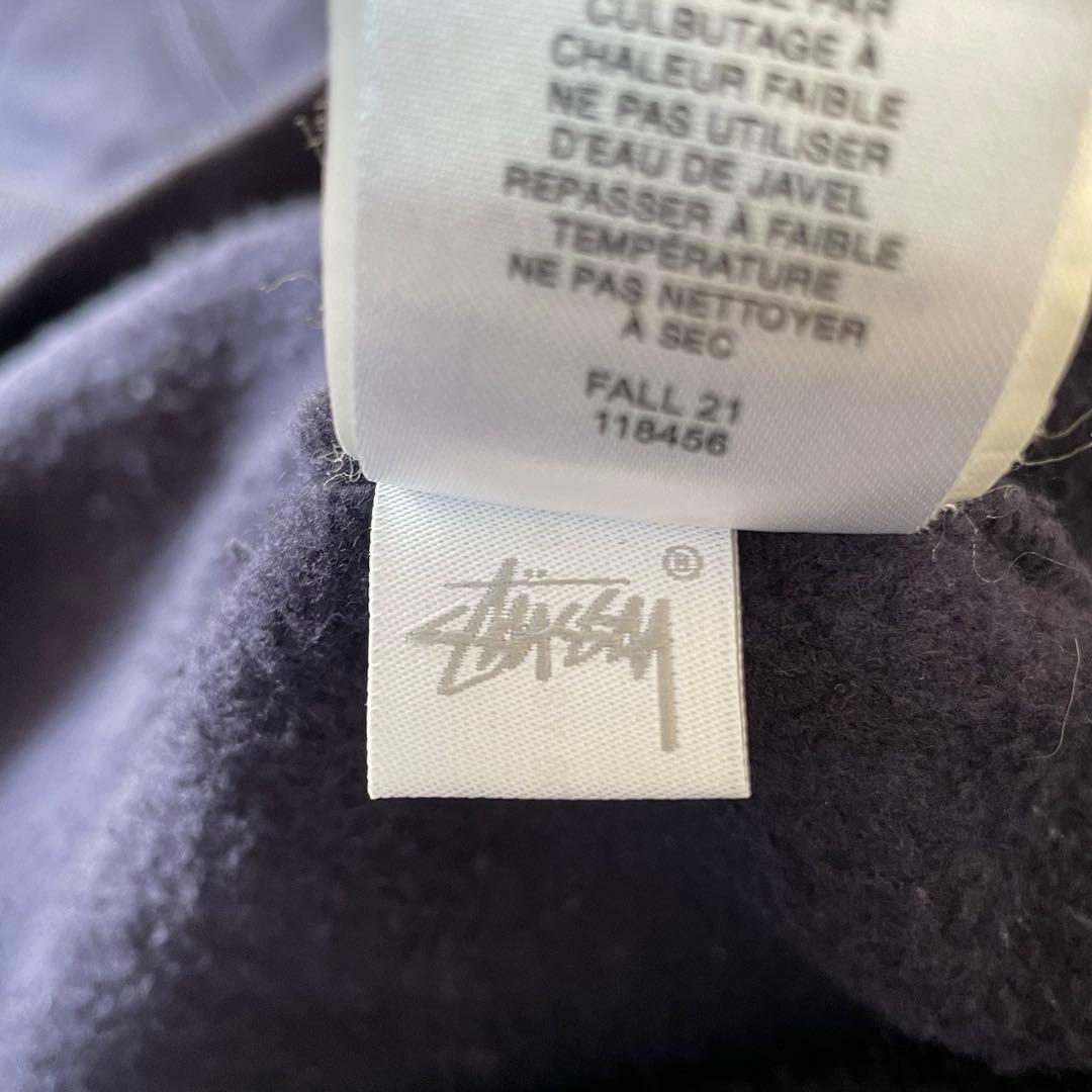STUSSY ステューシー パーカー デカロゴ ネイビー