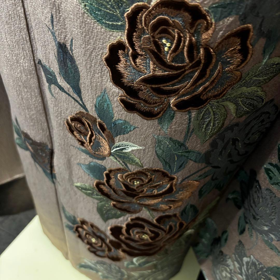 美品　珍品　薔薇　ベロア　暈し　逸品　振袖　フルセット 振り袖