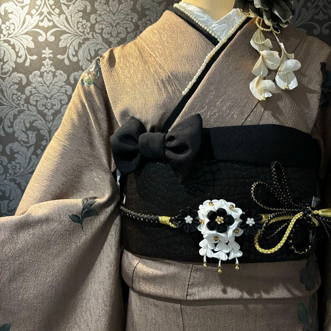 美品　珍品　薔薇　ベロア　暈し　逸品　振袖　フルセット 振り袖