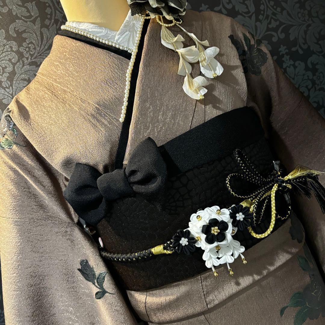 美品　珍品　薔薇　ベロア　暈し　逸品　振袖　フルセット 振り袖