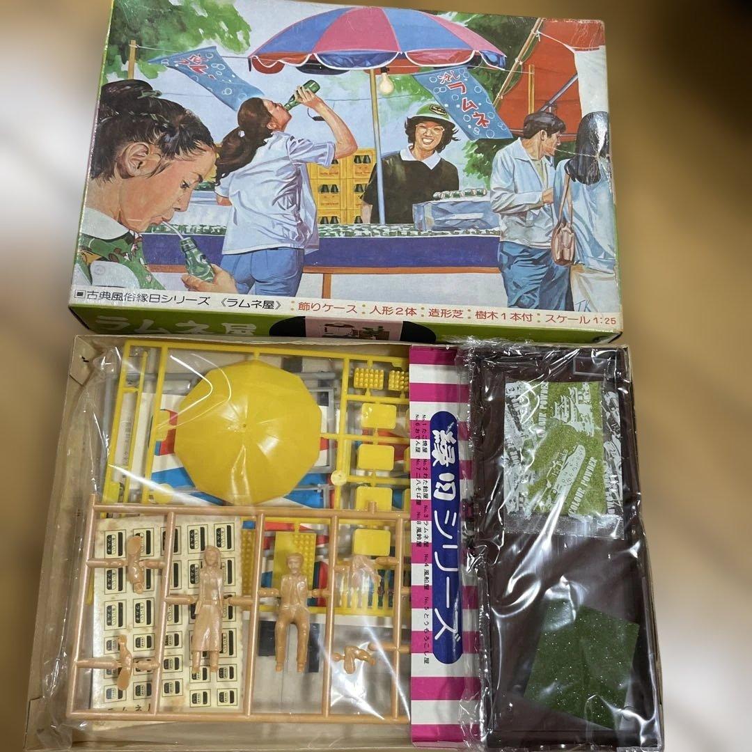 昭和情景シリーズ ラムネ屋台 ジオラマキット 絶版 未組立。 052