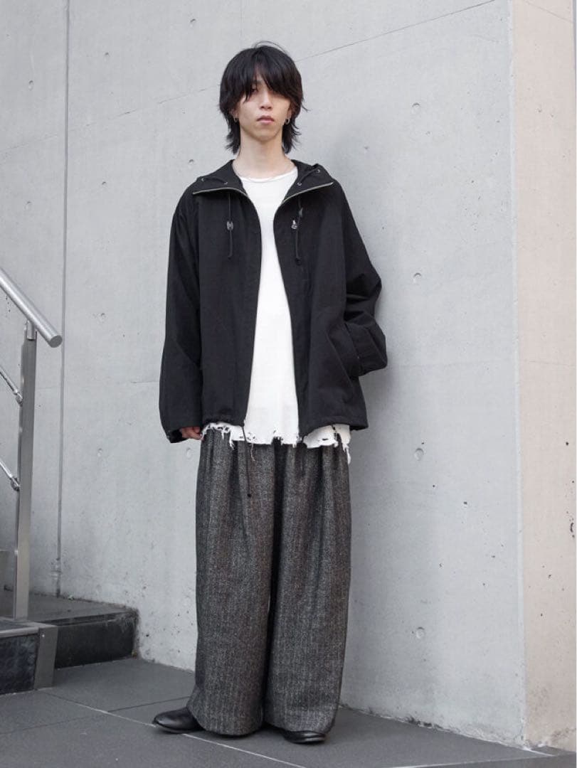 トップス Ancellm DAMAGE WAFFLE CREW LST-SHIRT 2