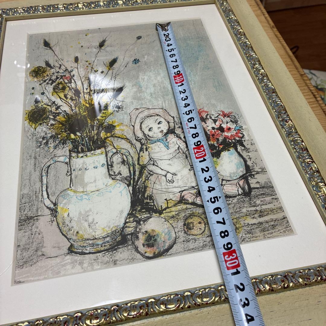 ジャン•ジャンセン　フランス　人形のある静物　リトグラフ