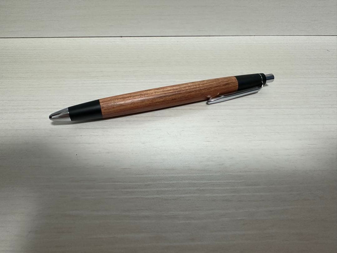 野原工芸　木のシャープペンシル 限定杢 チューリップウッド シルバー金具