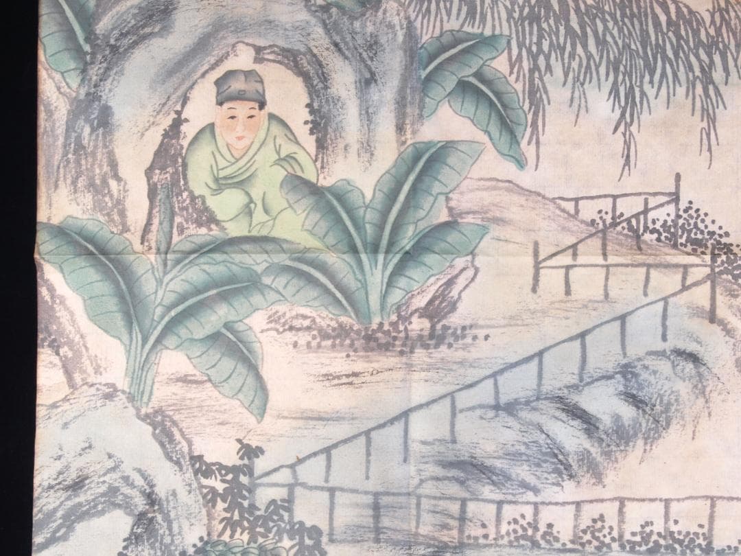 蔵出品　中国古美術　清時代　肉筆水彩絵　唐物骨董品 AK1857A12-3