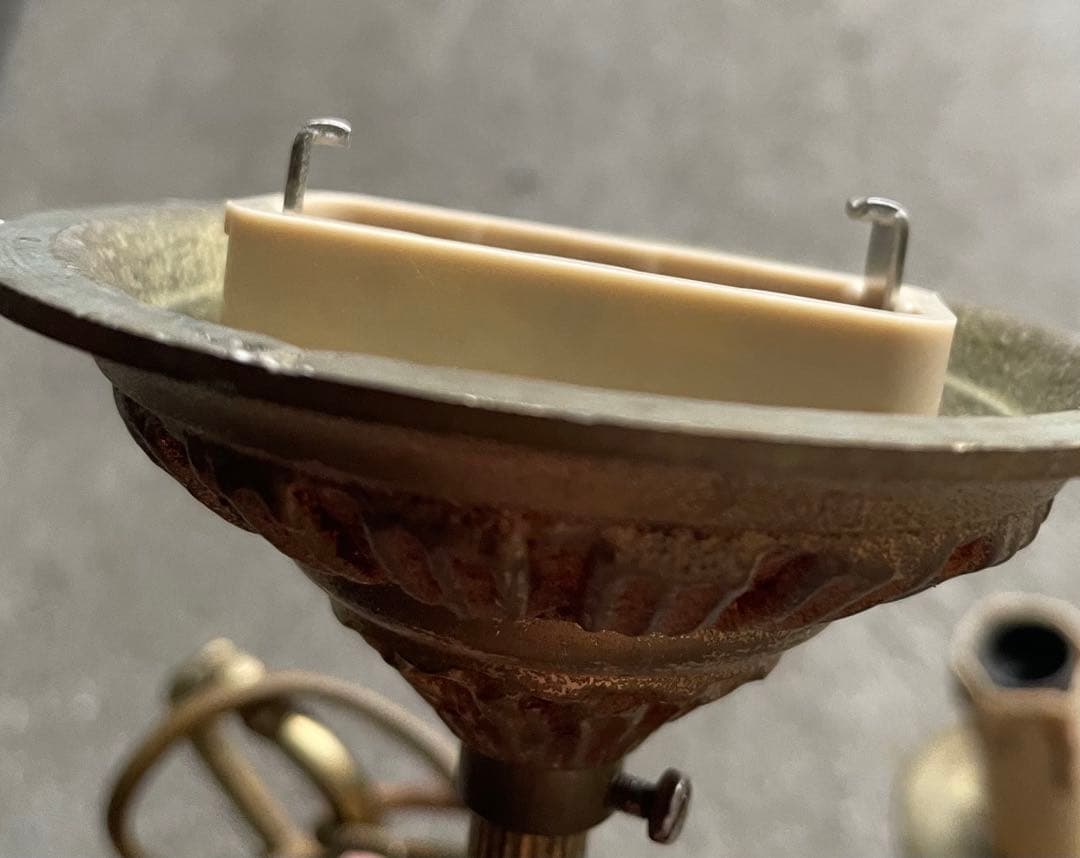 22. フランス アンティーク シャンデリア 3灯 キャンドル ライト 吊り下げ