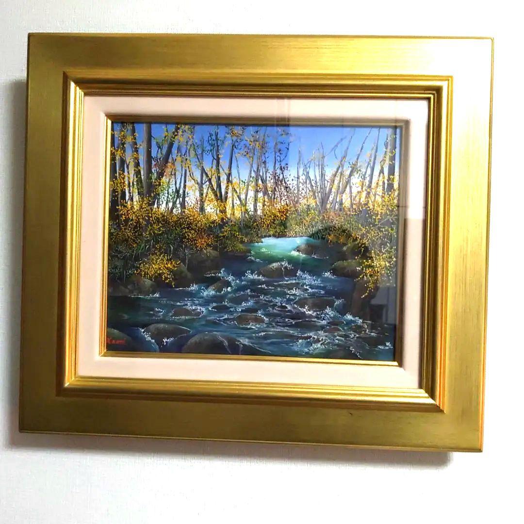 油絵 渡部香　奥入瀬　Ｆ３