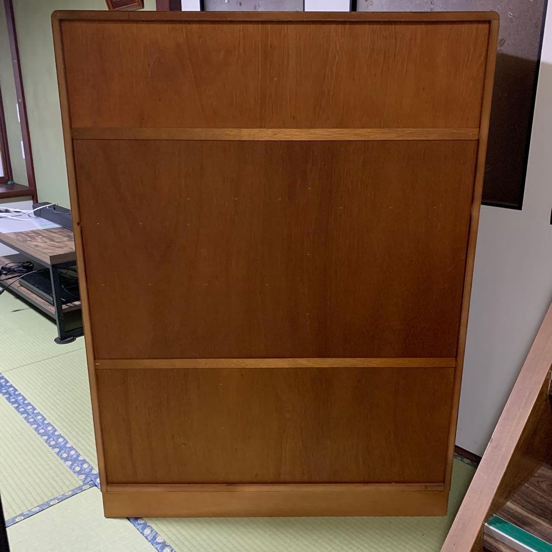 茶箪笥　和風収納棚 ガラス扉付き　アンティーク風　高さ約120㎝