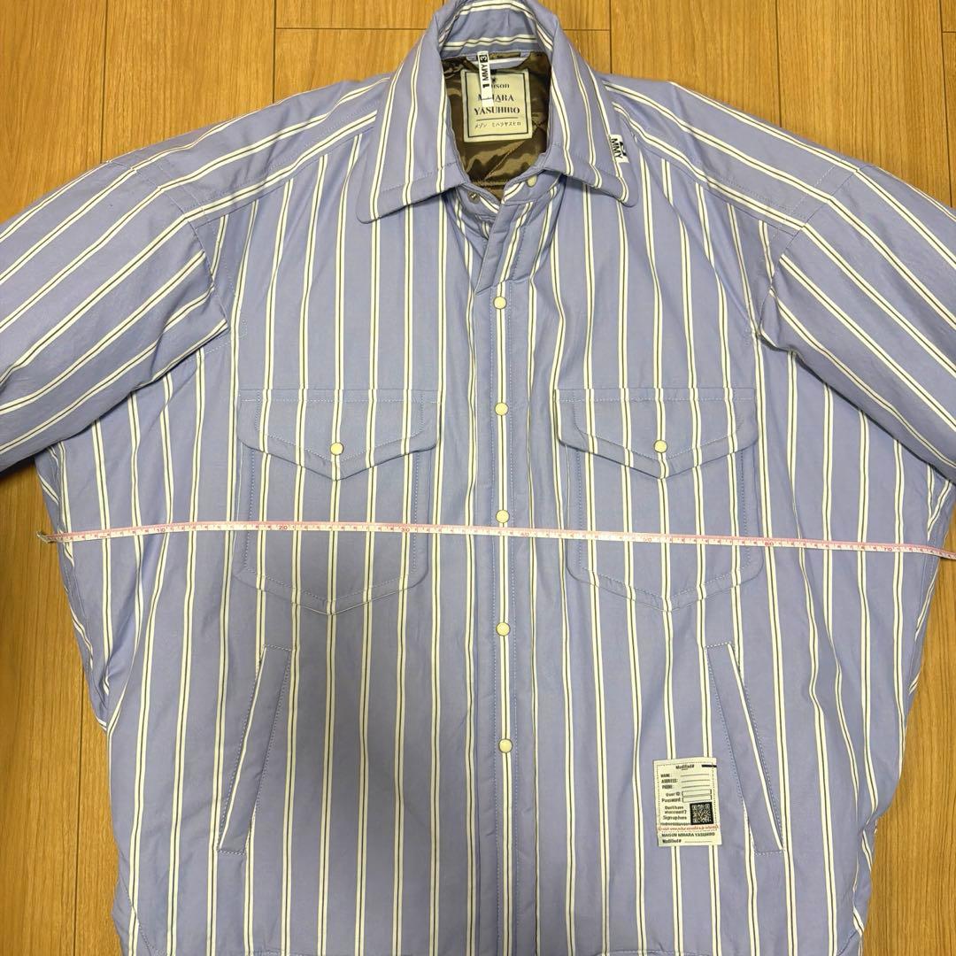 メゾンミハラヤスヒロ Stripe Puffer Shirt 46