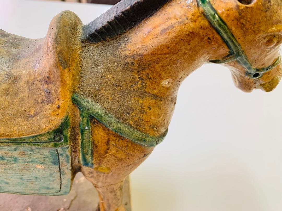 中国唐時代三彩馬像